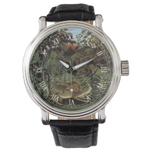 Hongerige Leeuw van Henri Rousseau, Oude Wilde Die Horloge