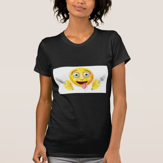 hongerige moticon Emoji T-shirt (Voorkant)