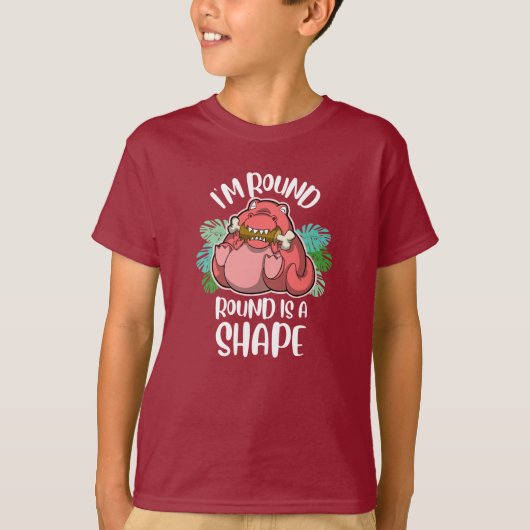Hongerige Ronde Dinosaurus - T-rex T-shirt (Voorkant)