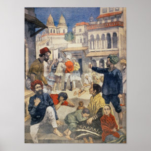 Hongersnood in India Poster