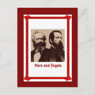 Hongersnood, Marx en Engels Briefkaart