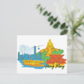 Hongkong, China Briefkaart (Staand voorkant)