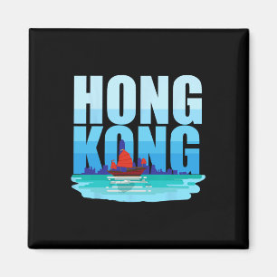Hongkong China Hk Liefhebber Rivier Souvenir Vakan Magneet