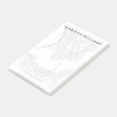 Hongkong, China | Zwarte en witte hoofdkaart Post-it® Notes (Schuin)