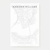 Hongkong, China | Zwarte en witte hoofdkaart Post-it® Notes (Voorkant)