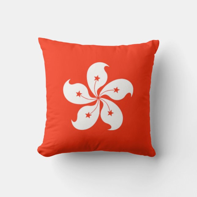 Hongkong Flag Cushion Kussen (Voorkant)
