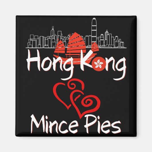 hongkong houdt van gehakt pasteitjeslandschap magneet (Voorkant)