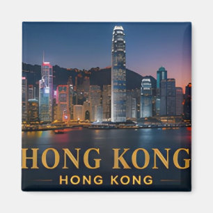 Hongkong Moderne Silhouette Luxe Reisbestemming Magneet