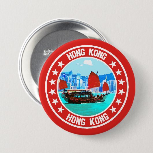 Hongkong Ronde Button 7,6 Cm (Voorkant /achterkant)