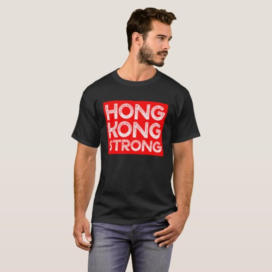 Hongkong Sterke steun HK Free Hong Kong Protest T-shirt (Voorkant volledig)