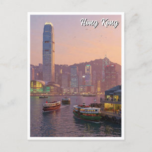 Hongkong Victoria Harbour Reizen Briefkaart