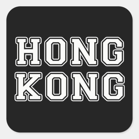Hongkong Vierkante Sticker (Voorkant)