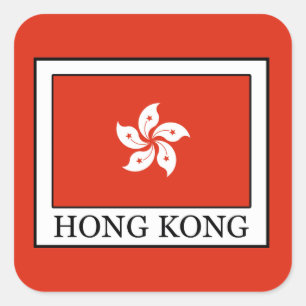 Hongkong Vierkante Sticker