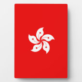 Hongkong Vlag Witte Orchidee Symbool Fotoplaat (voorkant)