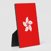 Hongkong Vlag Witte Orchidee Symbool Fotoplaat (Zijkant)