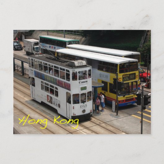 Hongkongtram Briefkaart (Voorkant)