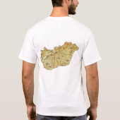 Hongrie Drapeau et carte T-shirt (Dos)