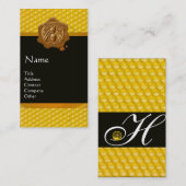 HONIEBE, BEEKEEPER BROEIENDE ZEEMONOGRAM VISITEKAARTJE (Voorkant / Achterkant)