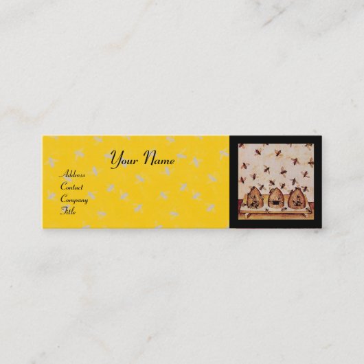 HONIEBEDING, BEEKEEPER APIRIST MINI VISITEKAARTJE (Voorkant)