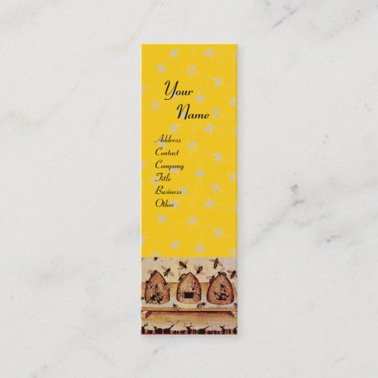 HONIEBEDING, BEEKEEPER APIRIST MINI VISITEKAARTJE (Voorkant)