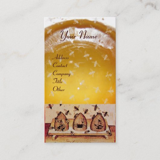 HONIEBEDING, BEEKEEPER APIRIST VISITEKAARTJE (Voorkant)