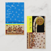 HONIEBEN, BEEKEEPEN, blauw Visitekaartje (Voorkant / Achterkant)