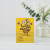 HONIEBEN EN WILDE ROZEN , DIERENWAXSEAL VISITEKAARTJE (Staand voorkant)