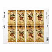 HONIEBEN EN WILDE ROZEN , REUZEEGEL VAN RODE WAX ETIKET (Full Sheet)