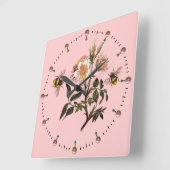 HONIEBEN EN WILDE ROZEN , RUNDVLEES VIERKANTE KLOK (Hoek)