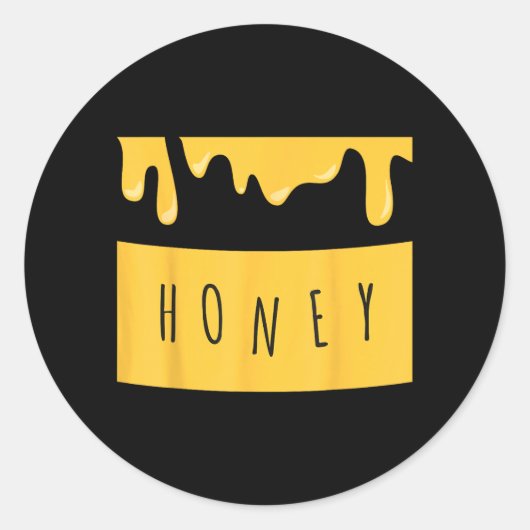 Honigpot Pot Honing Kostuum Ronde Sticker (Voorkant)