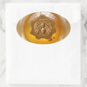 HONIJN BEEKEEPER BEEKEEPER BROWN WAX SEAL OVALE STICKER (Tas)
