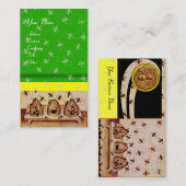 HONIJNBEE, BEEKEEPEN, groen Visitekaartje (Voorkant / Achterkant)