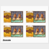 HONIJNBEE, BROWN WAX SEAL MONOGRAM RECHTHOEKIGE STICKER (Vel)