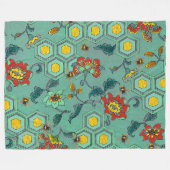 HONIJNBEES, RUNDEREN, SPRINGSTROMEN VOOR DE BEELKE FLEECE DEKEN (Voorkant (Horizontaal))