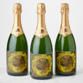 Honing abstract sparkling wijnetiket (Flessen)