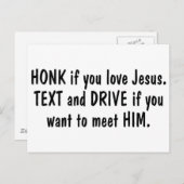 Honing als je van Jezus tekst en drive houdt als j Briefkaart (Voorkant / Achterkant)