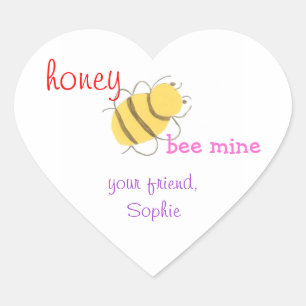 Honing be mijn gepersonaliseerde valentijn sticker