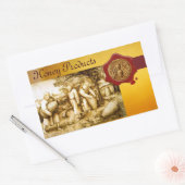 HONING BEE, BEEKEEPER RODE WAX SEAL RECHTHOEKIGE STICKER (Envelop)