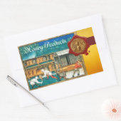 HONING BEE, BEEKEEPER RODE WAX SEAL RECHTHOEKIGE STICKER (Envelop)