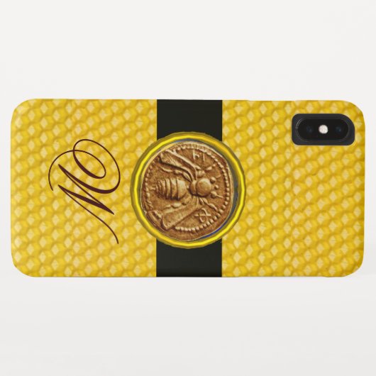 HONING BEE, BEEKEPER MONOGRAM Case-Mate iPhone CASE (Achterkant (horizontaal))