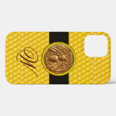 HONING BEE, BEEKEPER MONOGRAM Case-Mate iPhone CASE (Achterkant (horizontaal))