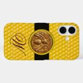 HONING BEE, BEEKEPER MONOGRAM Case-Mate iPhone CASE (Achterkant (horizontaal))