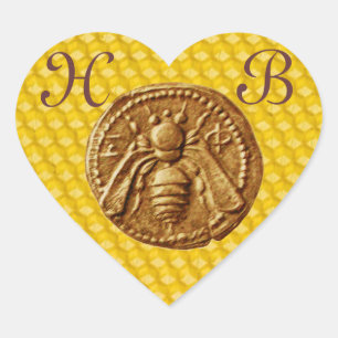 HONING BEE, HARTMONOGRAM HART STICKER