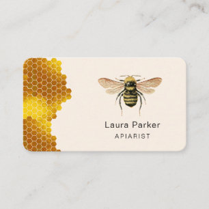 Honing Bee Keeper Honingraat Apiarist Gold imker Visitekaartje