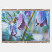 Honing Bee Magenta Bloem Springtime Kleurrijk Deken (Voorkant)