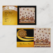 HONING, BEEKEEPING, BEEKEEPER BROEIENDE WAXSEAL VISITEKAARTJE (Voorkant / Achterkant)