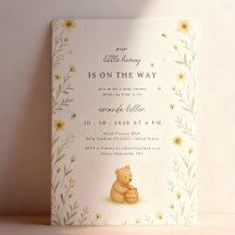 Honing Beer Bloemen Baby Verjaardag