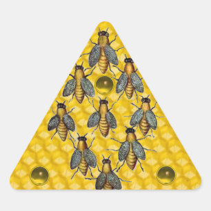HONING BEES, BEEKEEPER BEEKEEPER GEMSTONES DRIEHOE DRIEHOEK STICKER