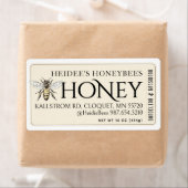 Honing bewerkbaar label  Queen Bee Gold Border (Insitu)