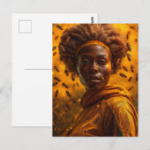 Honing bij Godin Vrouw Briefkaart (Voorkant / Achterkant)